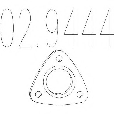 MTS 02.9444 Gasket, exhaust pipe